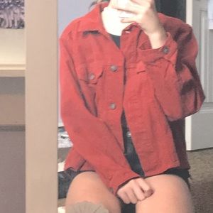 Light Red Corduroy Jacket Size Medium